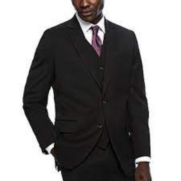 NWT STAFFORD STRETCH FABRIC CLASSIC FIT SUIT JACKET BLACK 42 REGULAR - Picture 1 of 6